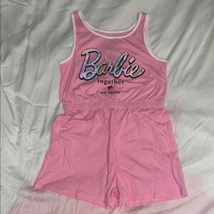 Barbie Pink Romper Girls Size Large 10/12